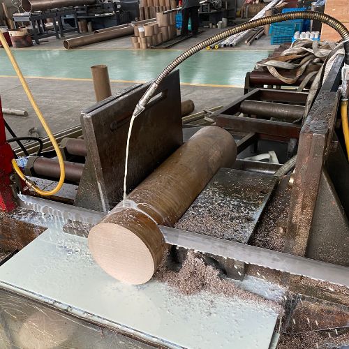 Copper nickel bar sawing