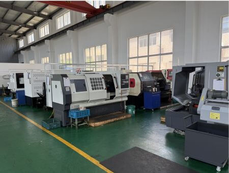 copper nickel flange production workshop with cnc machine